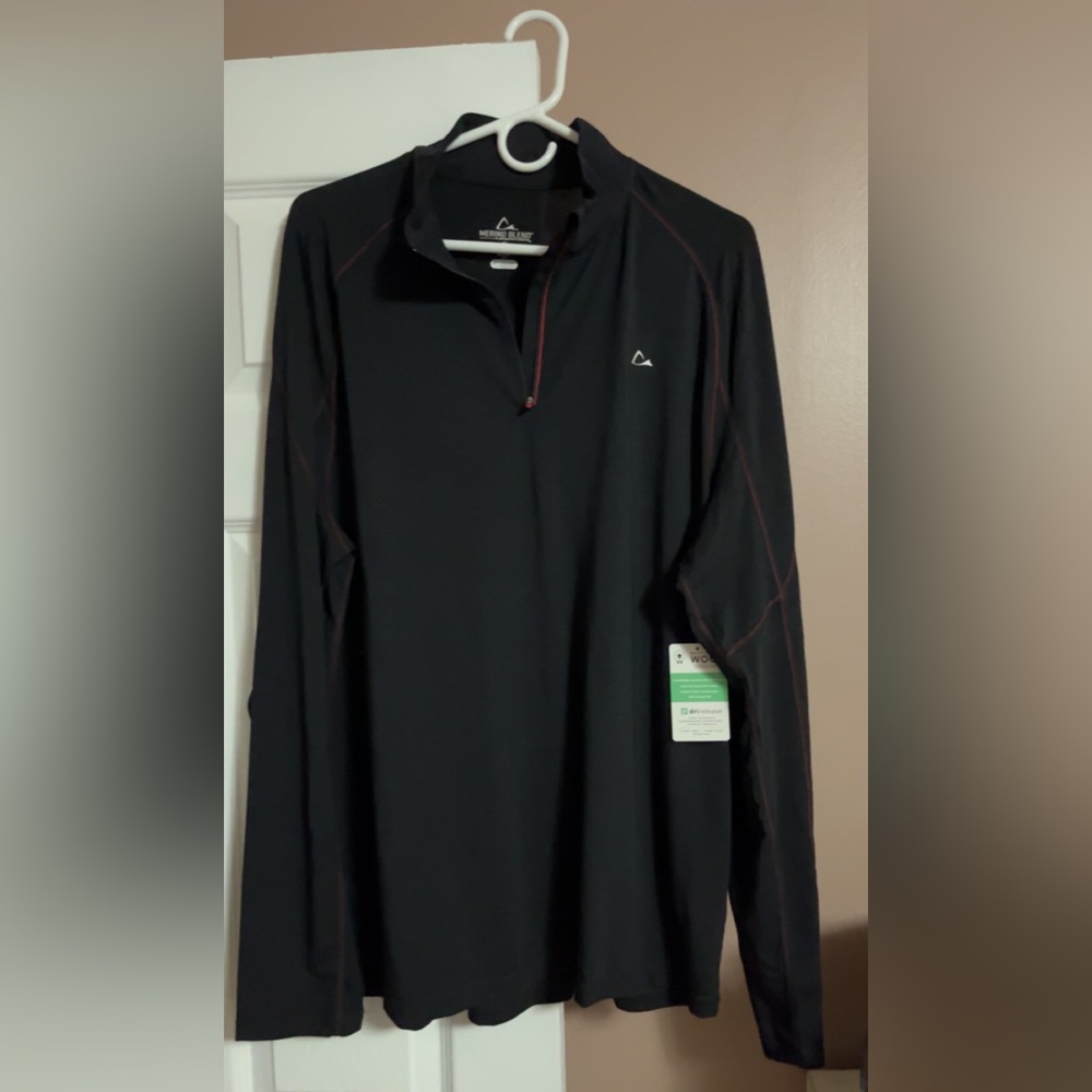Mans half zip long sleeve